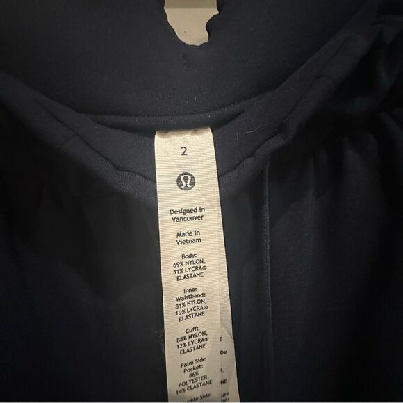 LULULEMON Jogger Women Size 2 Keep Moving Sweatpants True Navy Pockets - Picture 11 of 13